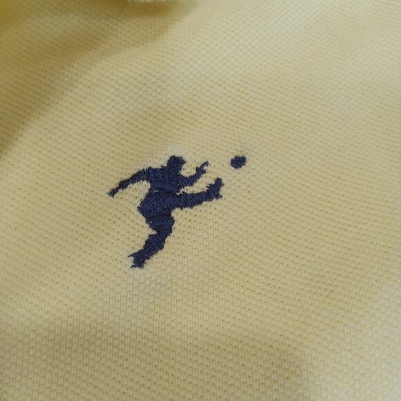 VTG RARE Ralph Lauren Rugby Big Kicker Short Sleeve Yellow Polo Shirt SZ Small - Picture 4 of 12